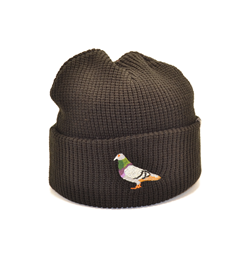 CUFFIA RIBBED PIGEON BLACK 